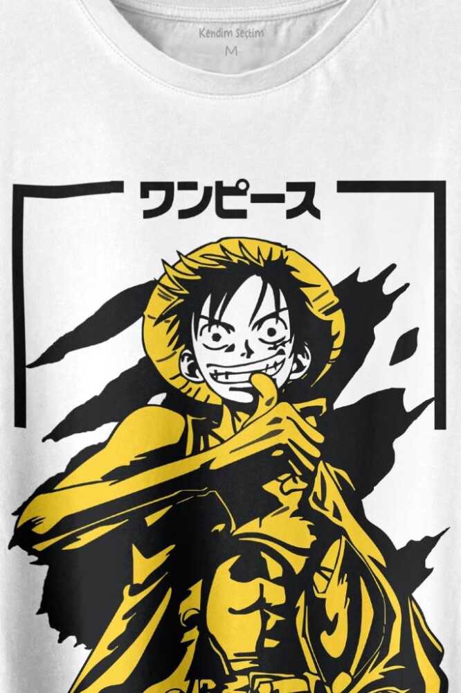 One Piece Anime Dizi Japonca Japanese Wear Baskılı Tişört Unisex T-shirt (1)