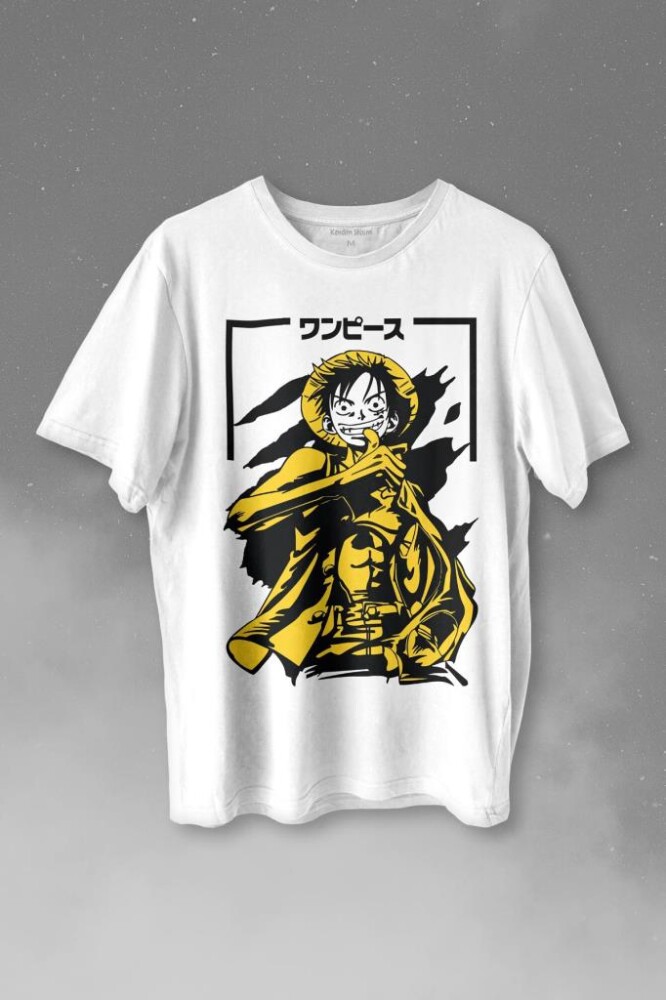 One Piece Anime Dizi Japonca Japanese Wear Baskılı Tişört Unisex T-shirt - KENDİM SEÇTİM