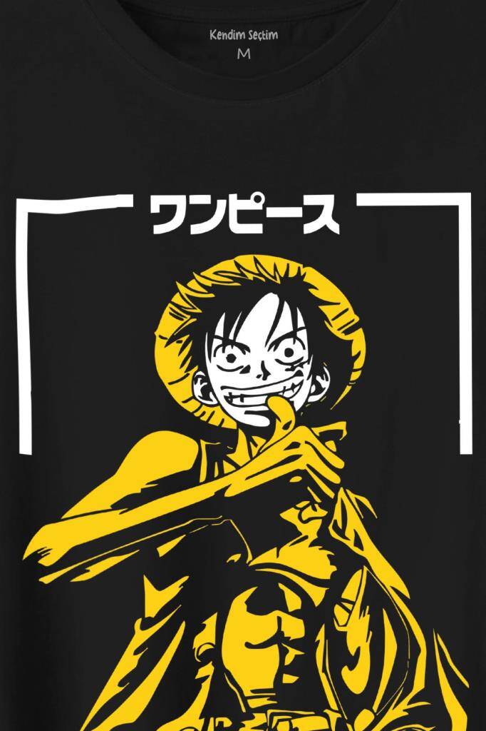 One Piece Anime Dizi Japonca Japanese Wear Baskılı Tişört Unisex T-Shirt (1)