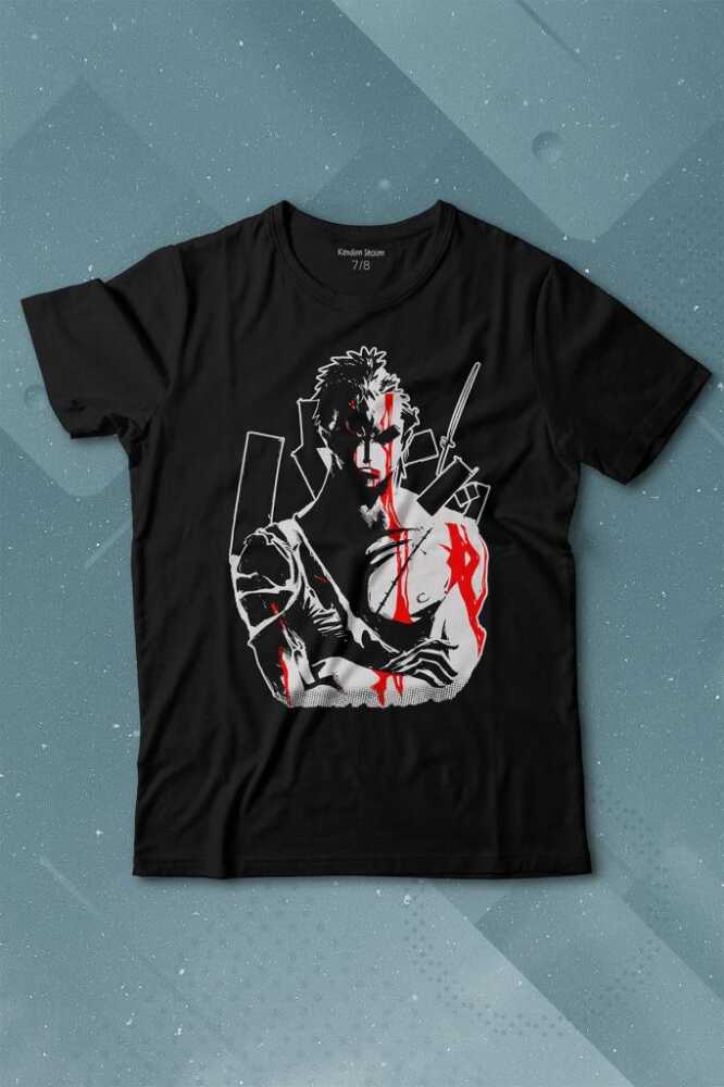 One Piece Roronoa Zoro Poster Baskılı Tişört Çocuk T-shirt