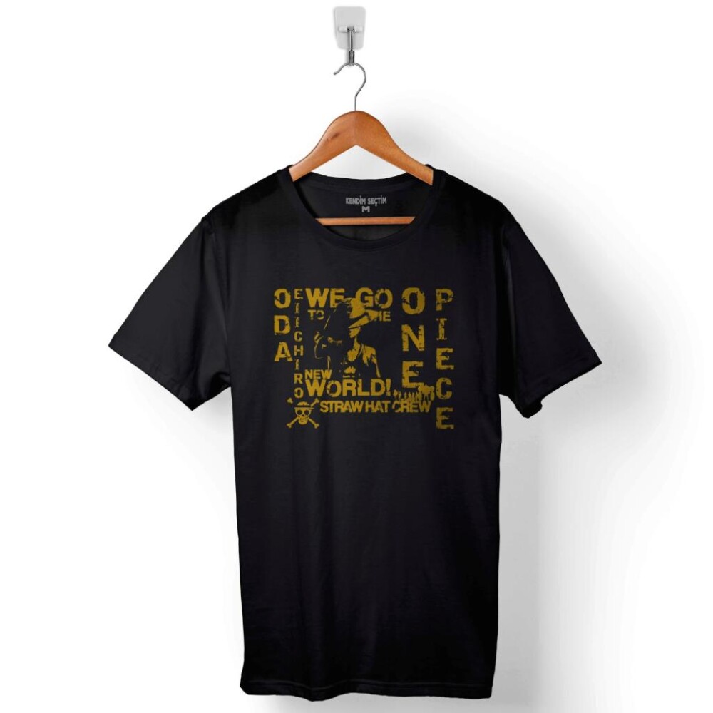 One Piece Straw Hat New World Computer Baskılı Tişört Unisex T-Shirt - 1