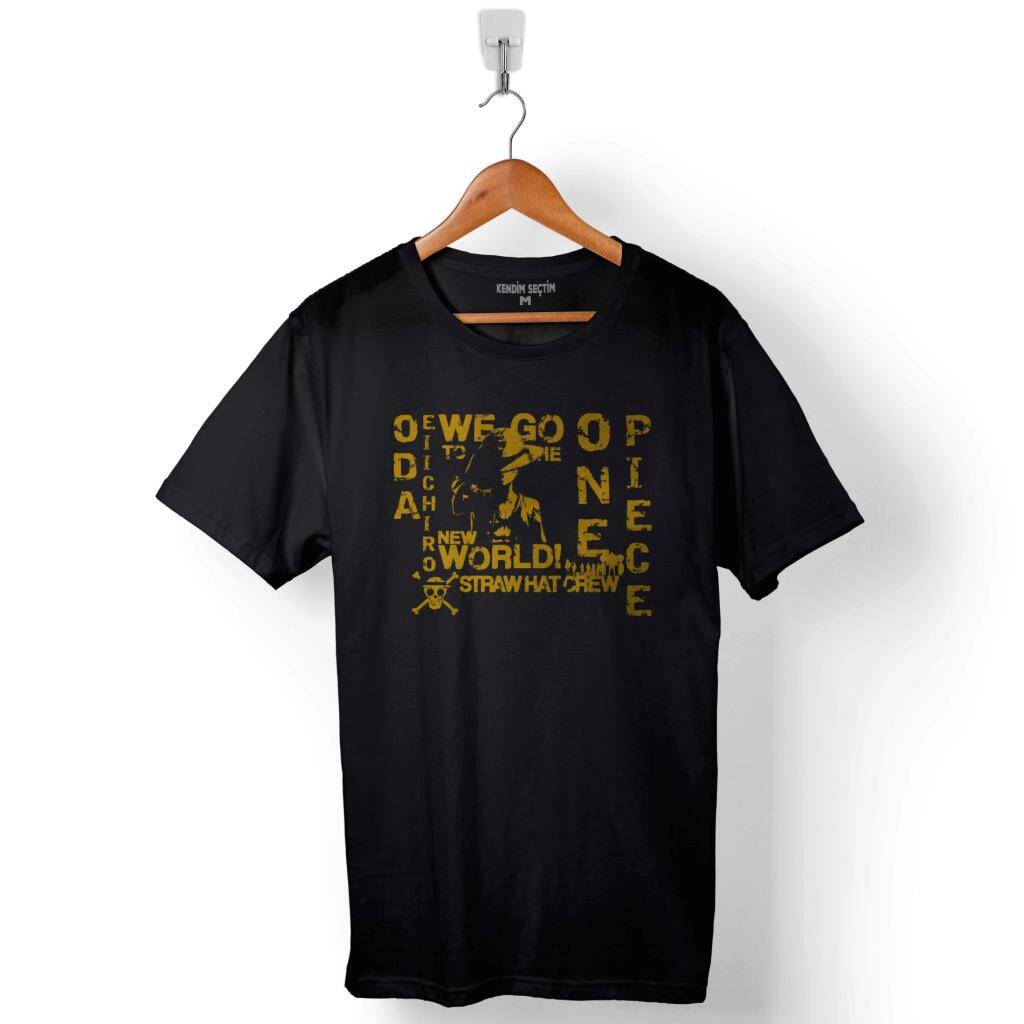 One Piece Straw Hat New World Computer Baskılı Tişört Unisex T-Shirt - 1