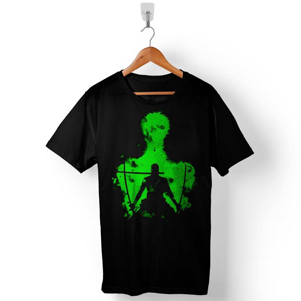 One Piece Zoro Roronoa Logo Baskılı Tişört Unisex T-Shirt - 1