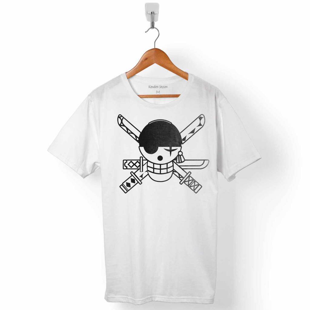 ONE PIECE ZORO RORONOA LOGO ERKEK TİŞÖRT - 1