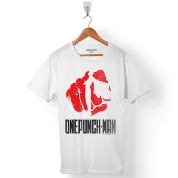 ONE PUNCH MAN 10 KM EVERY DAY LOGO ERKEK TİŞÖRT - 1