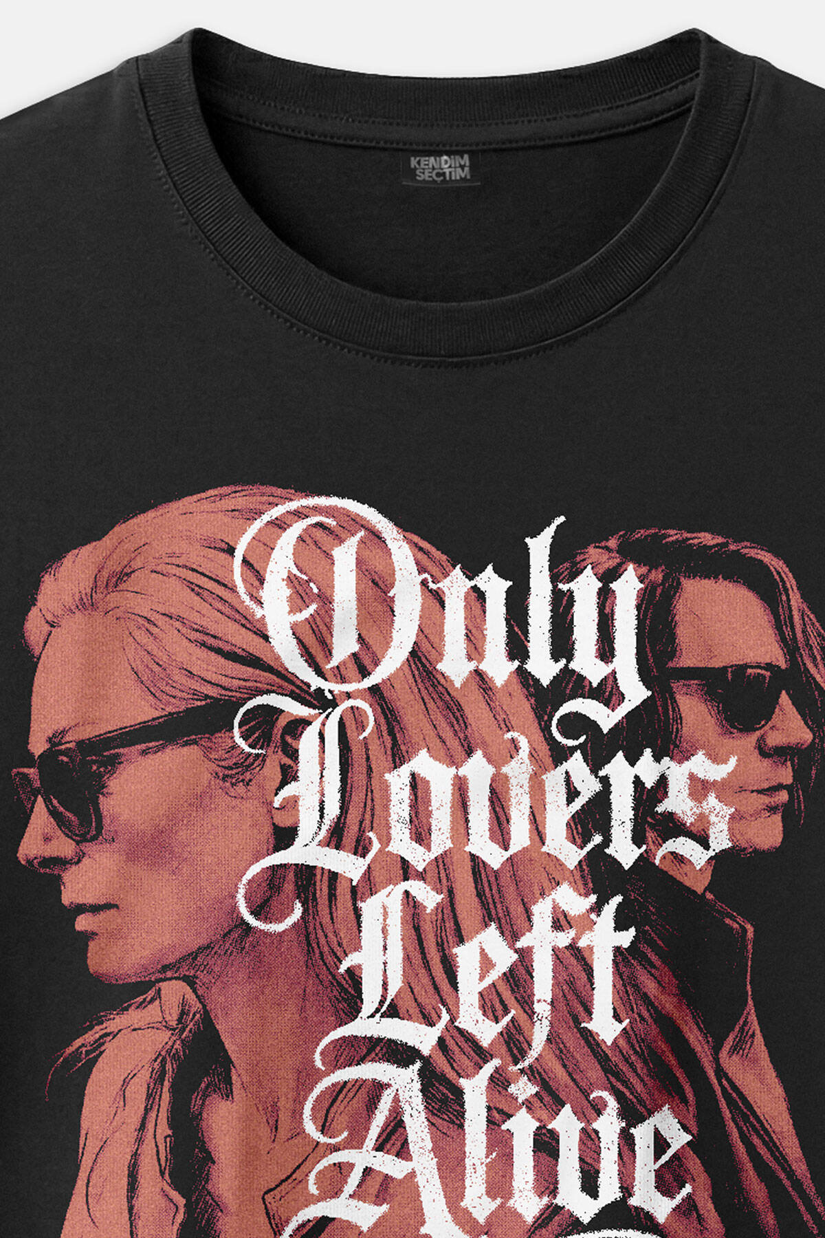 Only Lovers Left Alive Vampir Jim Jarmusch Film Sinema Baskılı Siyah Regular Fit Unisex Tişört (1)