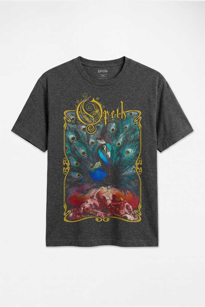 Opeth Sorceress Progressive Metal Rock Müzik Unisex Regular Fit Antrasit Melanj Tişört