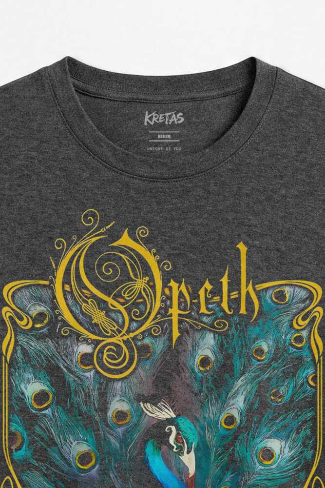 Opeth Sorceress Progressive Metal Rock Müzik Unisex Regular Fit Antrasit Melanj Tişört (1)