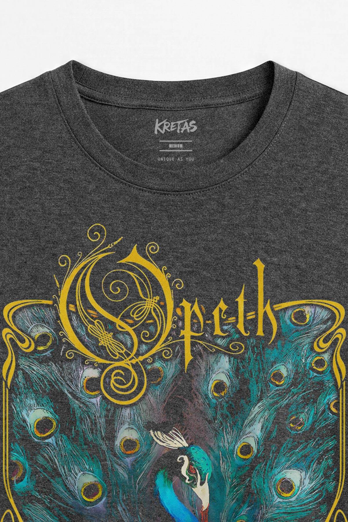 Opeth Sorceress Progressive Metal Rock Müzik Unisex Regular Fit Antrasit Melanj Tişört - 2