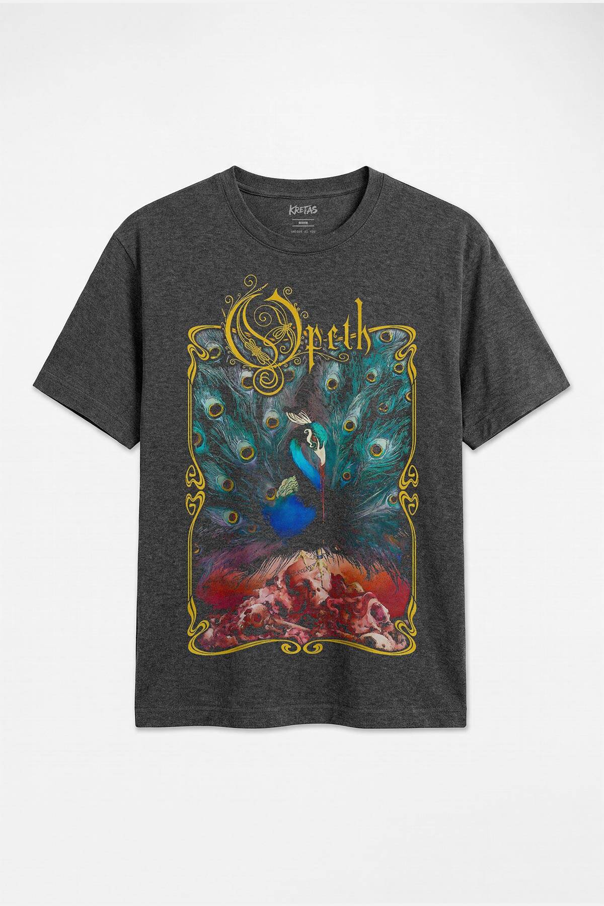 Opeth Sorceress Progressive Metal Rock Müzik Unisex Regular Fit Antrasit Melanj Tişört