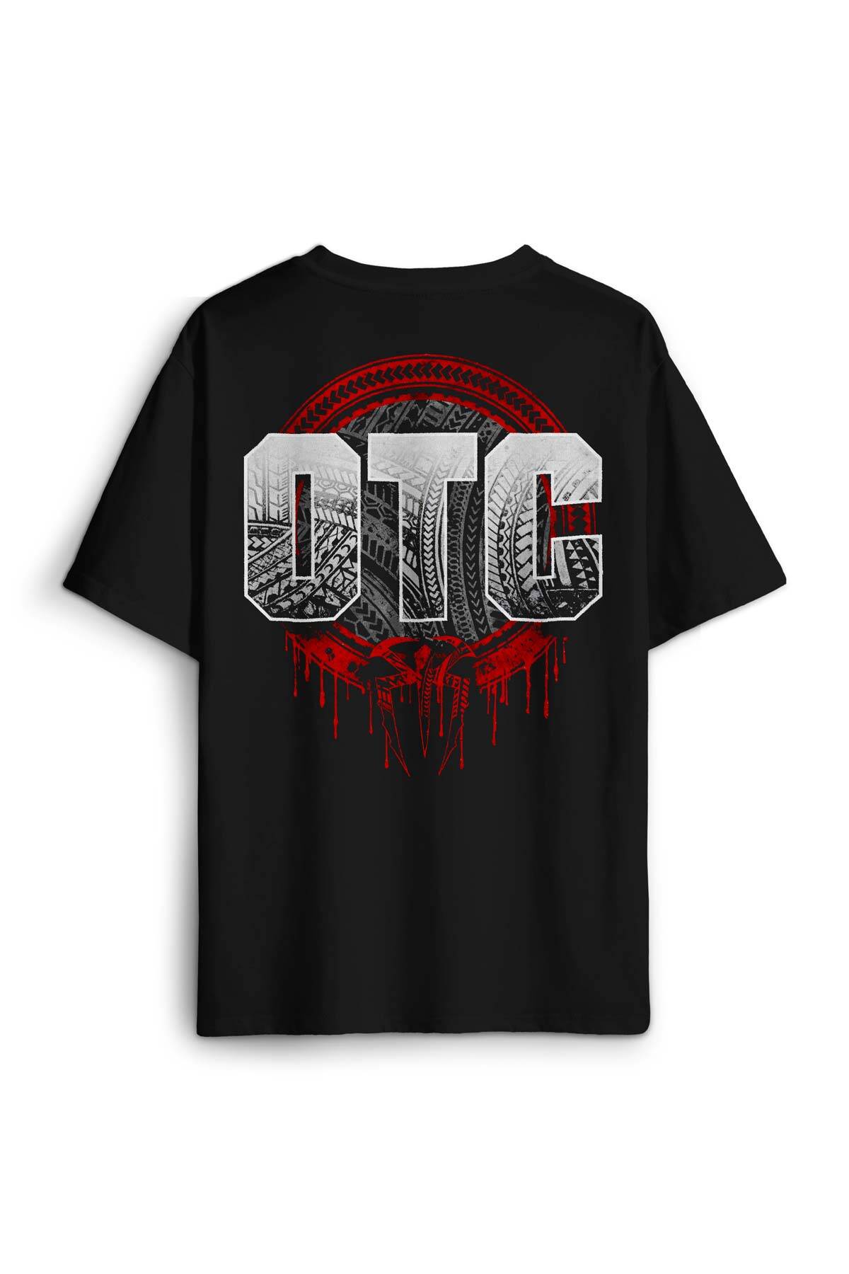 Oversize T-shirt Otc Roman Reigns Wwe Dövüş Gym Fight Spor Baskılı Siyah Unisex Tişört (1)