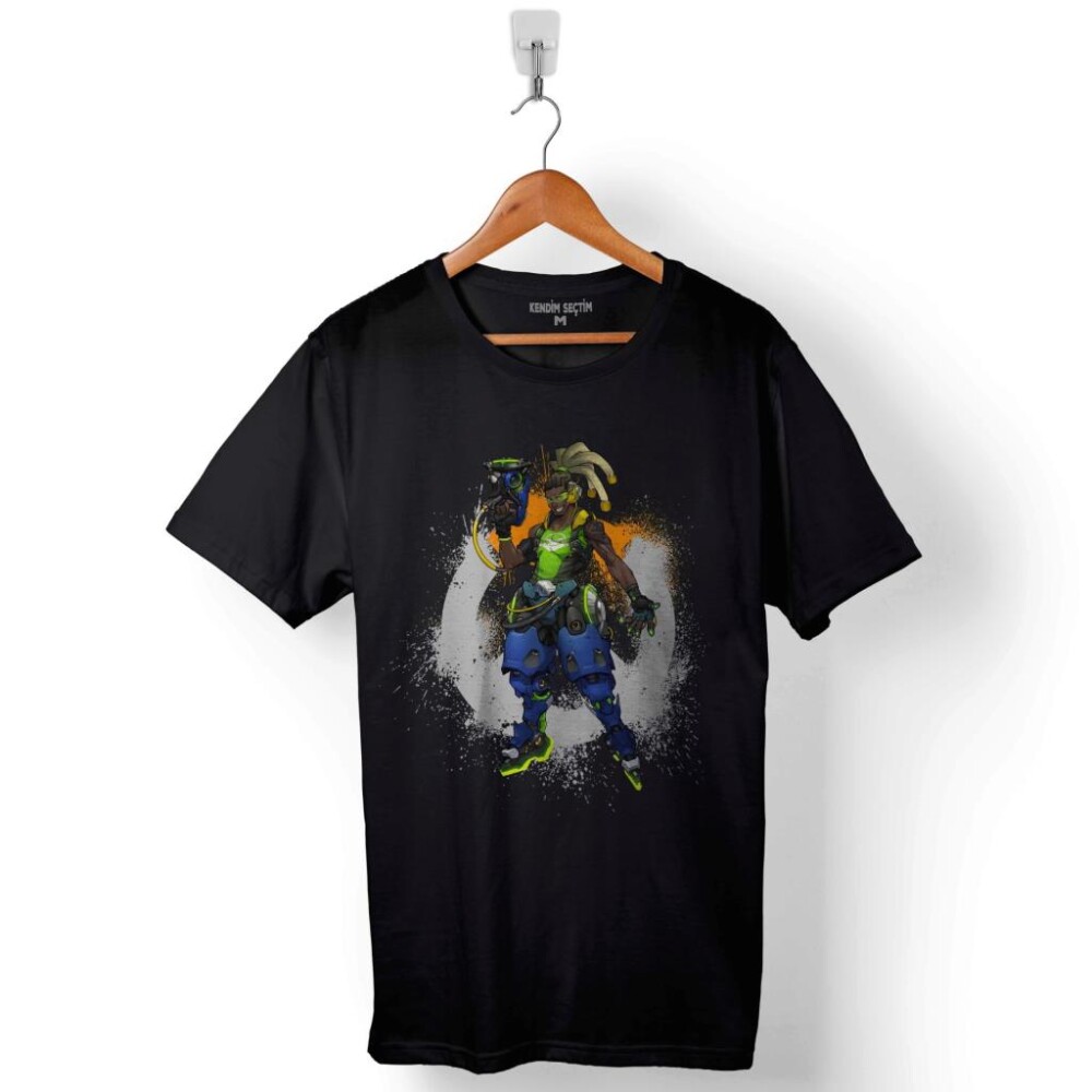 Overwatch Lucıo Heroes Steam Logo Baskılı Tişört Unisex T-Shirt - 1