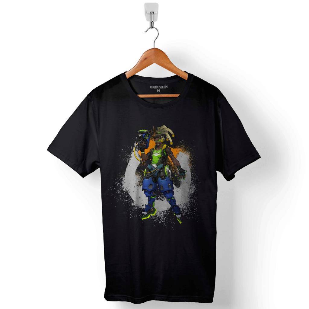 Overwatch Lucıo Heroes Steam Logo Baskılı Tişört Unisex T-Shirt - 1
