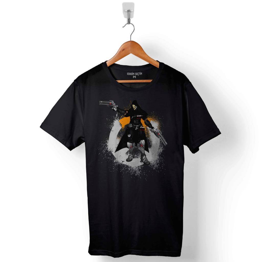 Overwatch Reaper Heroes Steam Logo Baskılı Tişört Unisex T-Shirt - 1
