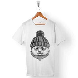 PANDA BAMBU AYI HIPSTER CUTE BAMBOO BEAR ERKEK TİŞÖRT - 1