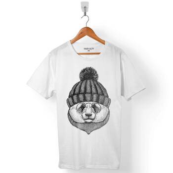 PANDA BAMBU AYI HIPSTER CUTE BAMBOO BEAR ERKEK TİŞÖRT - 1