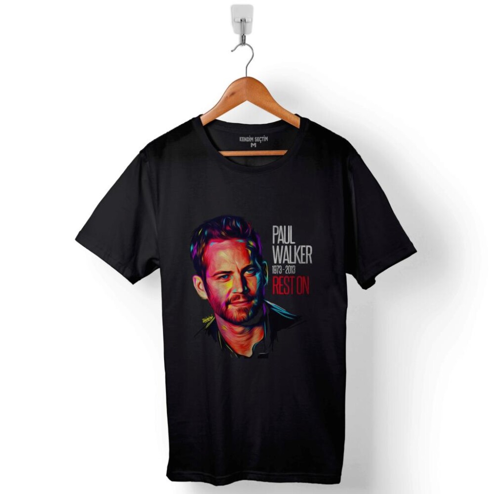 Paul Walker 1973 2013 See You Again Hızlı Ve Öfkeli Baskılı Tişört Unisex T-Shirt - 1