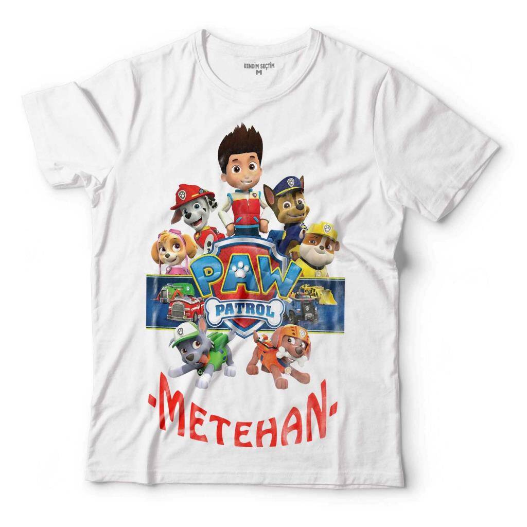 PAW PATROL PAWPATROL KİŞİYE ADINIZA ÖZEL İSİMLİ ÇOCUK TİŞÖRT