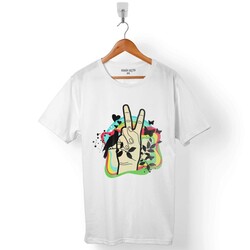 PEACE LOVE ZEN ÖZGÜRLÜK BARIŞ ANARCHY ERKEK TİŞÖRT - 1