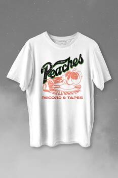 Peaches And Records Grunge Type Baskılı Tişört Unisex T-shirt - 1