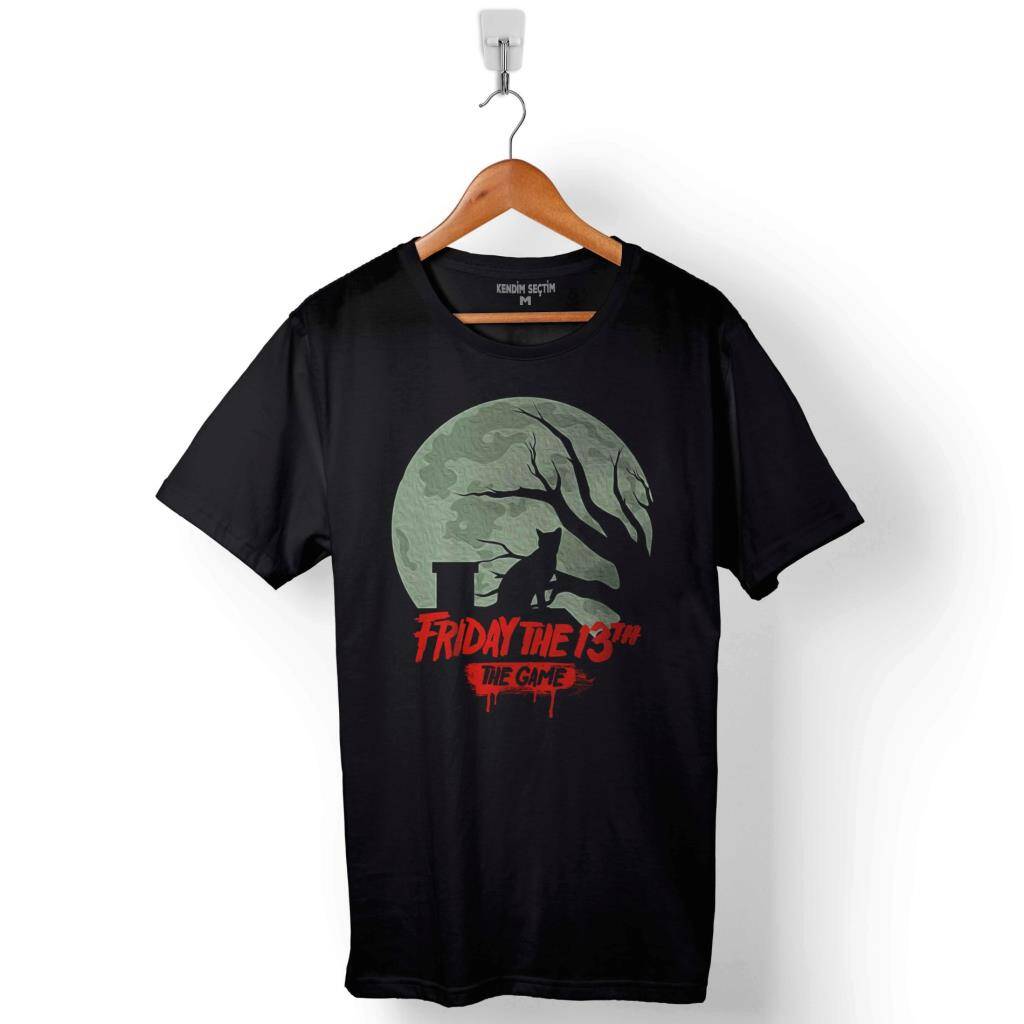 Petak Cat 13. Cuma Friday The 13Th 13 Baskılı Tişört Unisex T-Shirt - 1