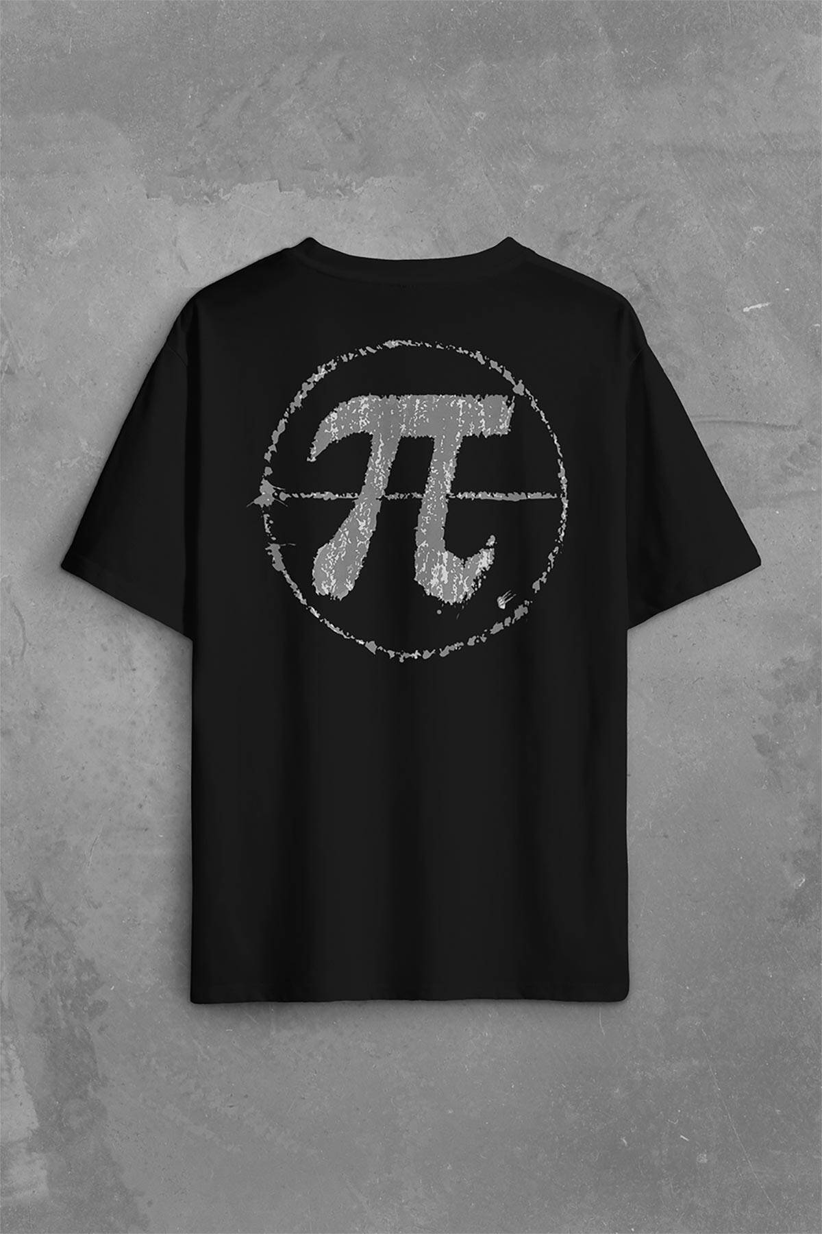 Pi Sayısı Günü 3,14 3.14 Matematik Mathematica Sırt Ön Baskılı Oversize Tişört Unisex T-Shirt OVR12S1564 - 2