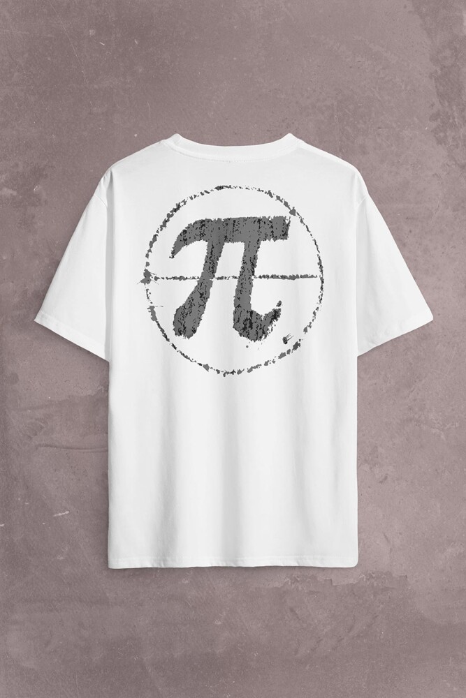 Pi Sayısı Günü 3,14 3.14 Matematik Mathematica Sırt Ön Baskılı Oversize Tişört Unisex T-Shirt OVR12B1564 - 2