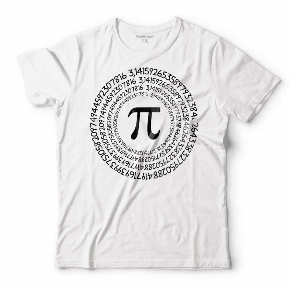 Pi Sayısı Günü 3.14 Beyaz Çocuk Tişört Regular Baskılı T-Shirt