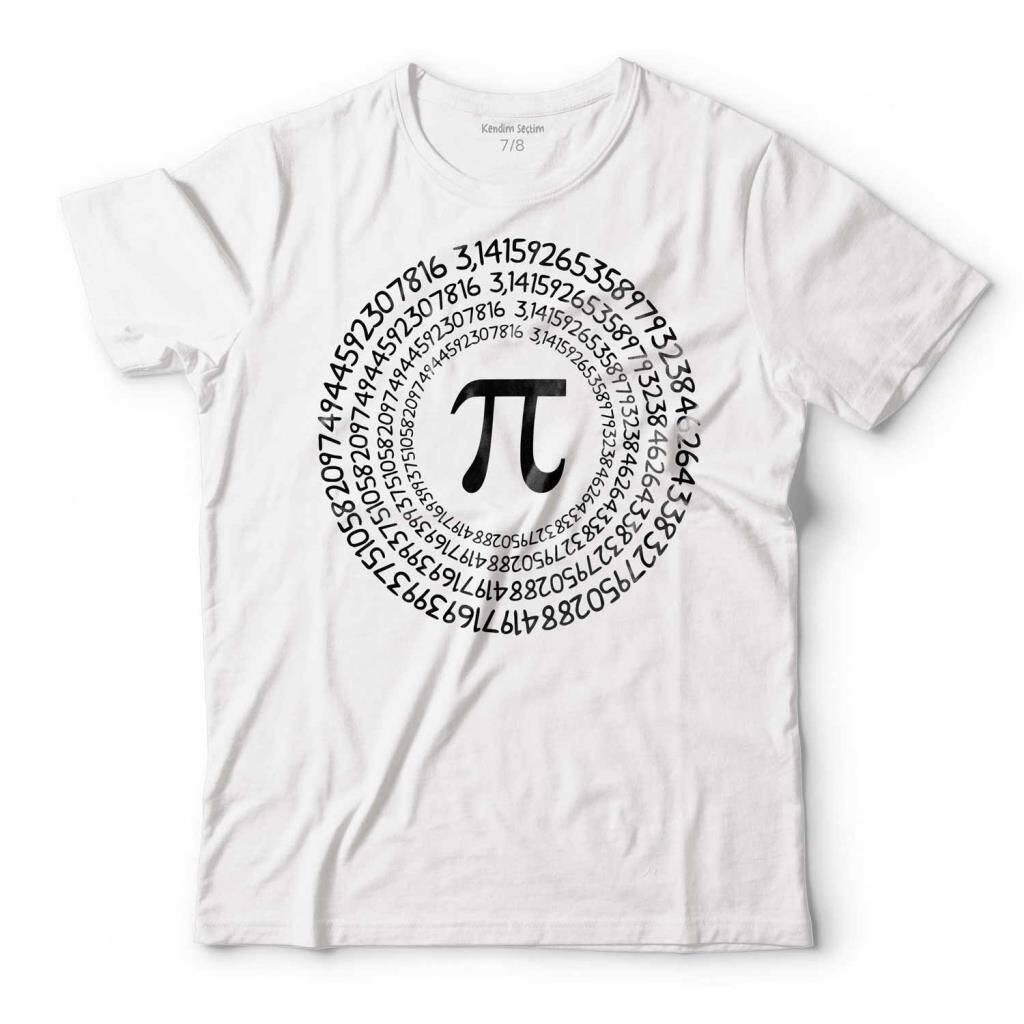 Pi Sayısı Günü 3.14 Beyaz Çocuk Tişört Regular Baskılı T-Shirt - 1