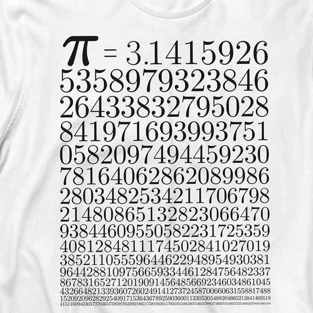 Pi Sayısı Günü 3,14 Uzun Kollu Tişört Baskılı T-Shirt - 2