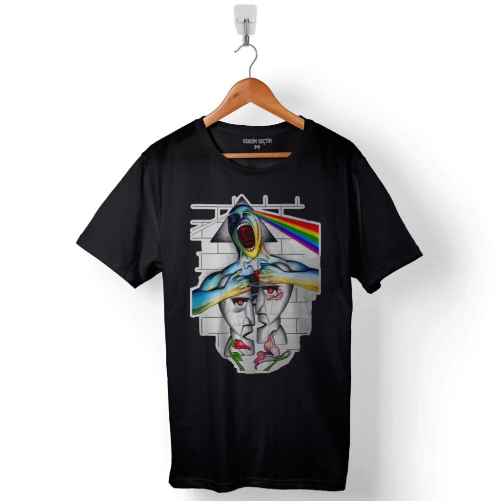 Pink Floyd Logo Comfortably Numb Baskılı Tişört Unisex T-Shirt - 1