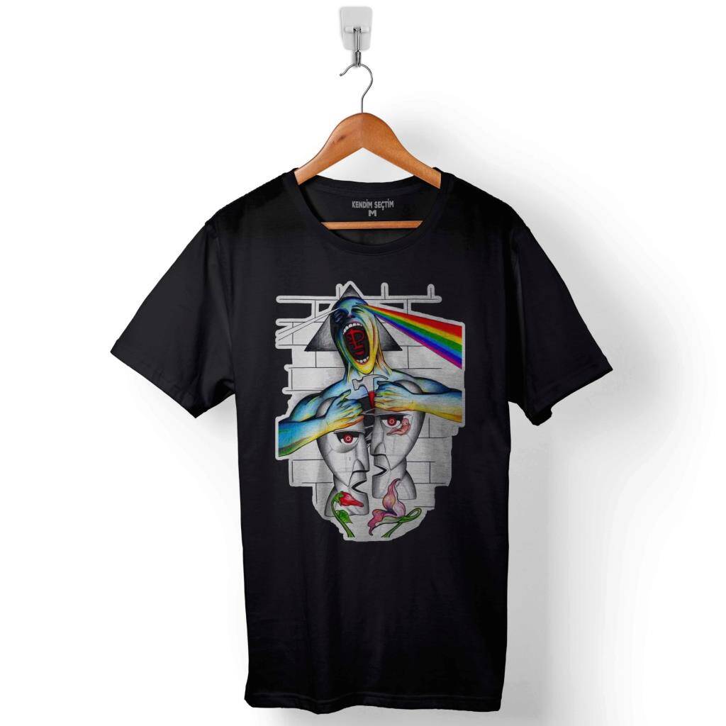 Pink Floyd Logo Comfortably Numb Baskılı Tişört Unisex T-Shirt - 1