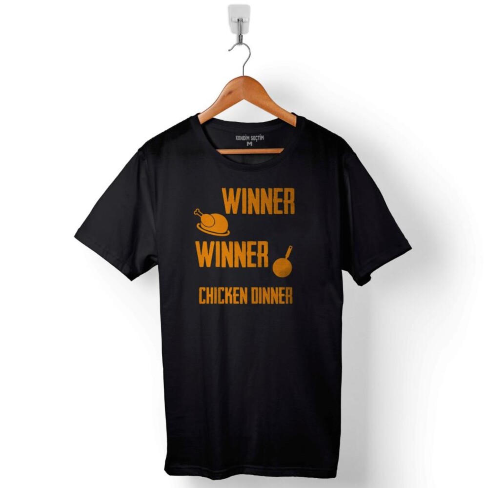 Playerunknown'S Battlegrounds Pubg Winner Chicken Baskılı Tişört Unisex T-Shirt - 1