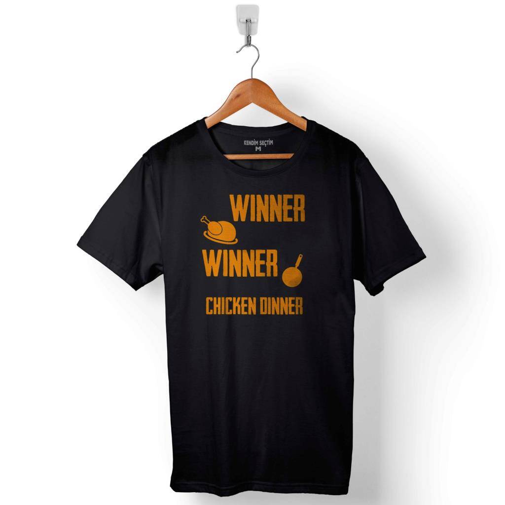 Playerunknown'S Battlegrounds Pubg Winner Chicken Baskılı Tişört Unisex T-Shirt - 1