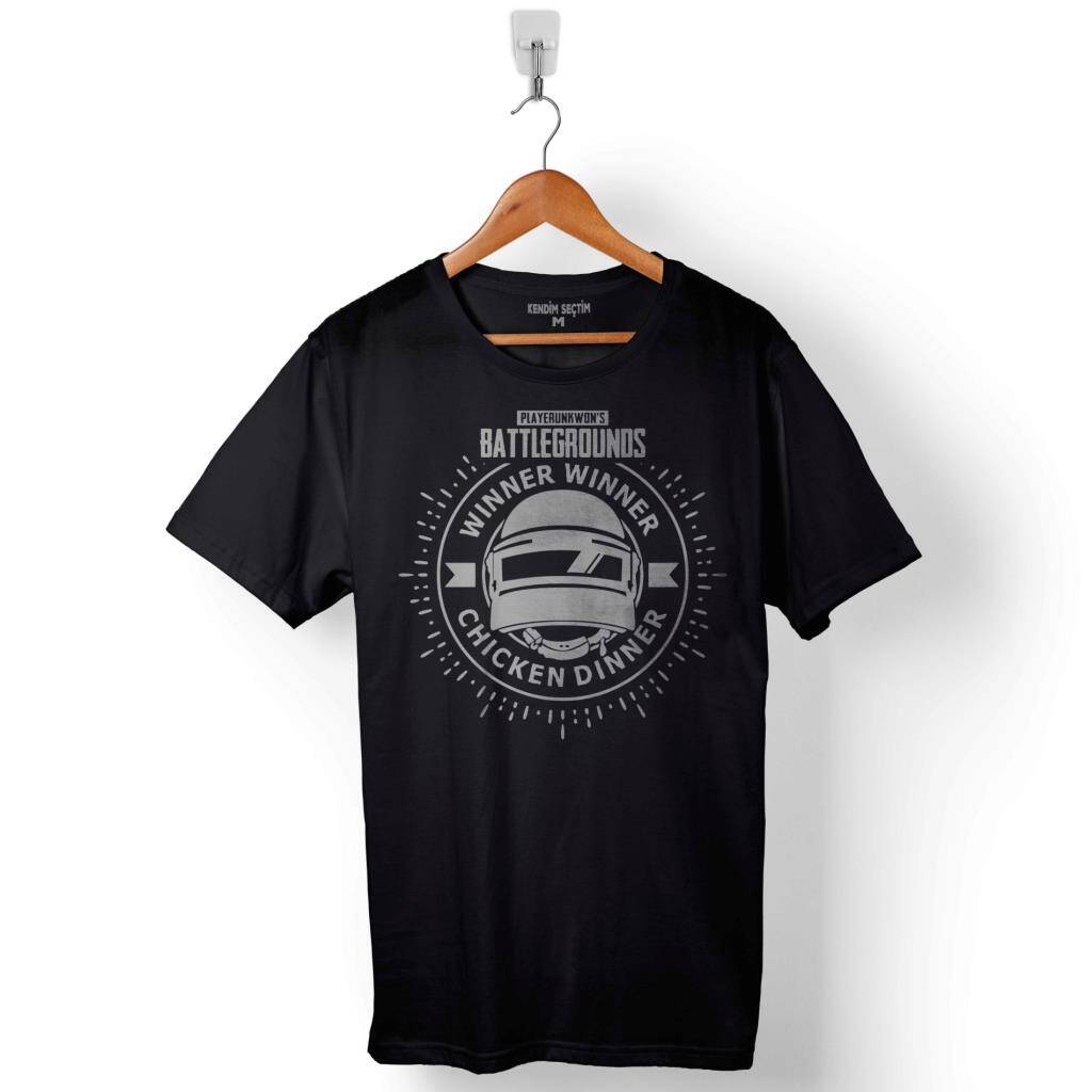 Playerunknown'S Battlegrounds Pubg Winner Chicken Baskılı Tişört Unisex T-Shirt - 1