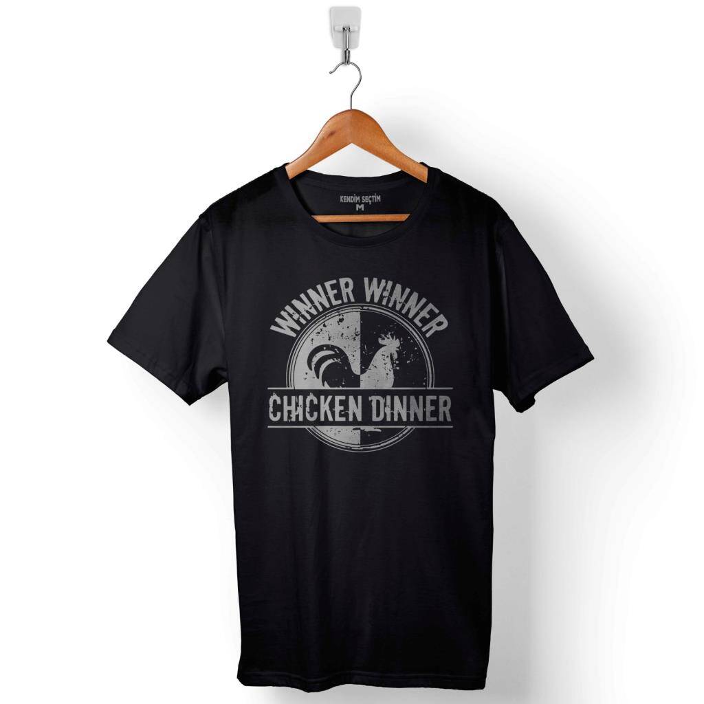 Playerunknown'S Battlegrounds Pubg Winner Chicken Baskılı Tişört Unisex T-Shirt - 1