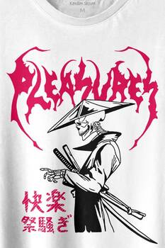 Pleasures Samurai Japan Samuray Japon Baskılı Tişört Unisex T-shirt - 2