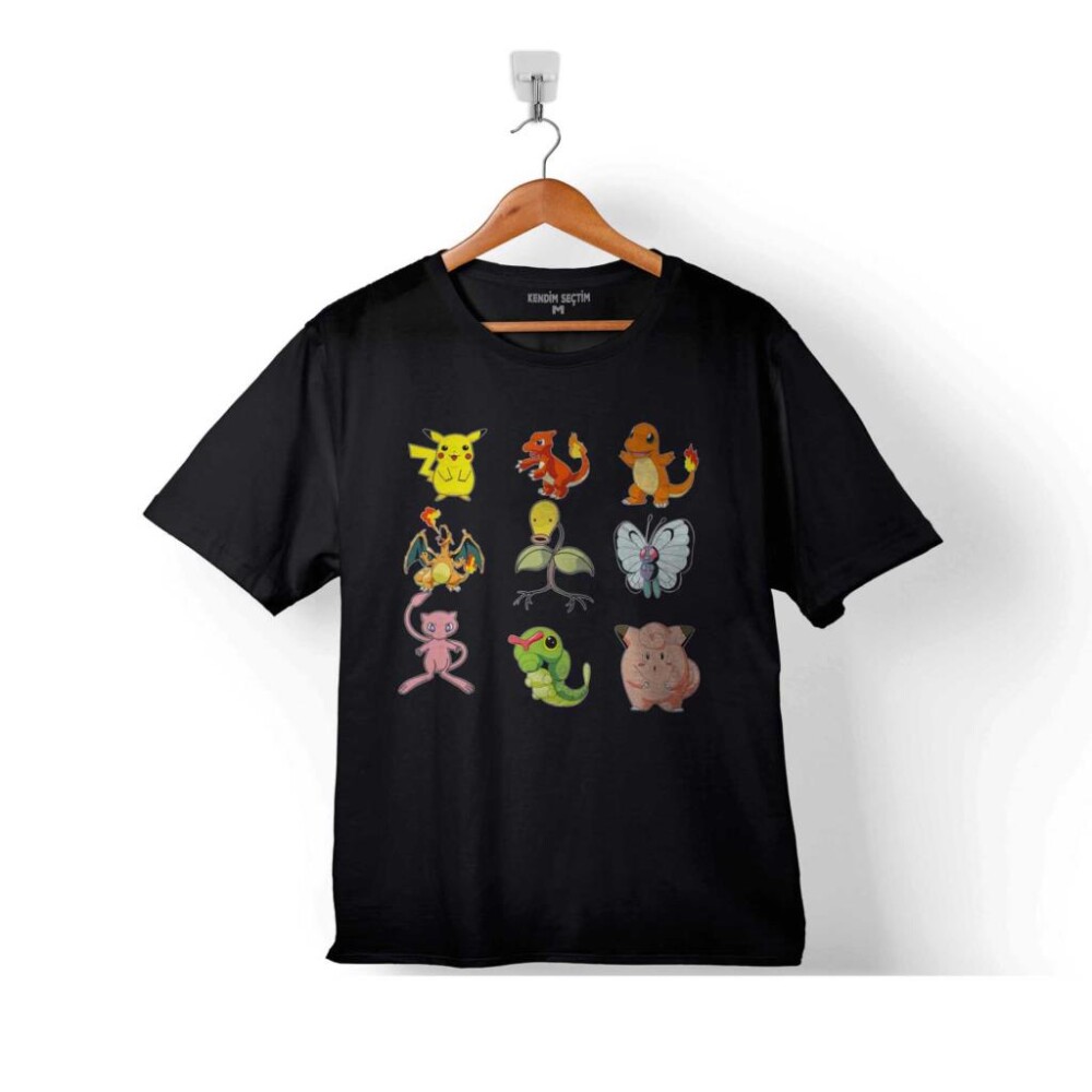 POKEMON ALL TÜM KARAKTERLER PIKACHU ÇOCUK TİŞÖRT - 1