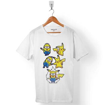 POKEMON MINIONS PIKAMINION FUSION ERKEK TİŞÖRT - 1