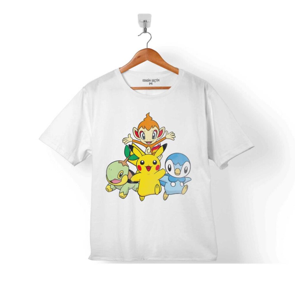 POKEMON PIKACHU CHIMCHAR PIPLUP TURTWIG ÇOCUK TİŞÖRT - KENDİM SEÇTİM
