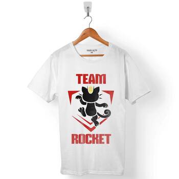 POKEMON TEAM ROCKET LOGO ROKET TAKIMI ERKEK TİŞÖRT - 1