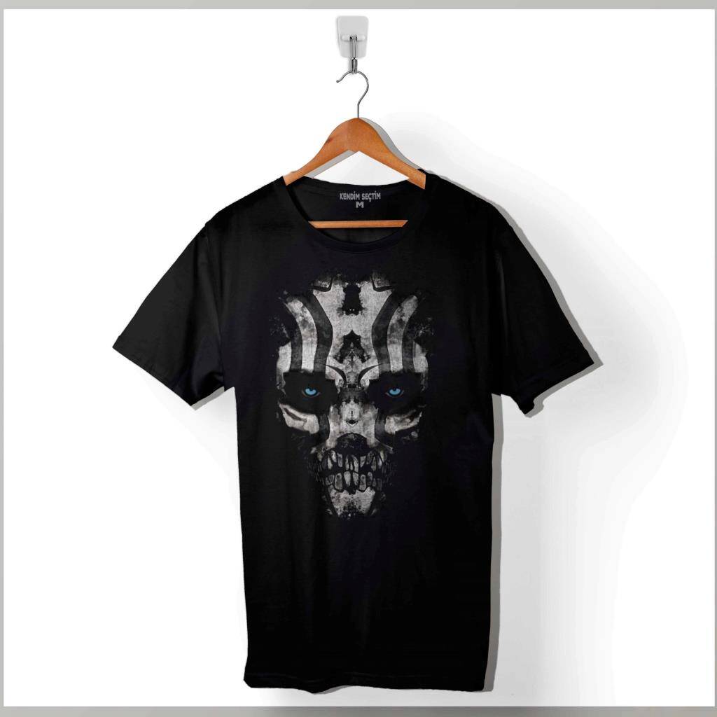 Prınce Of Persıa Mask Skull With Stıpres Maske Baskılı Tişört Unisex T-Shirt - 1