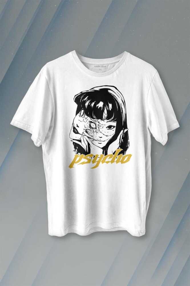 Psyco Manga Gothic Dark Baskılı Tişört Unisex T-shirt