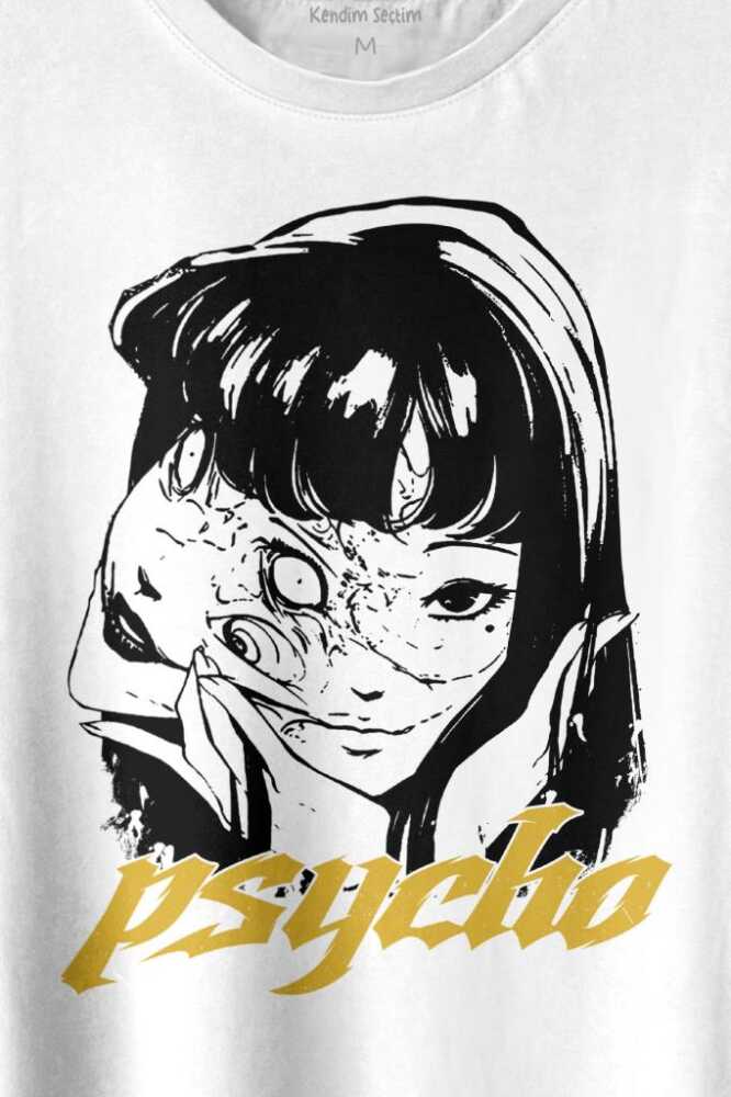 Psyco Manga Gothic Dark Baskılı Tişört Unisex T-shirt (1)