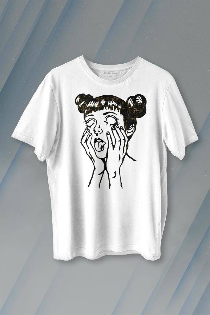 Psyco Manga Gothic Dark Baskılı Tişört Unisex T-shirt - 1