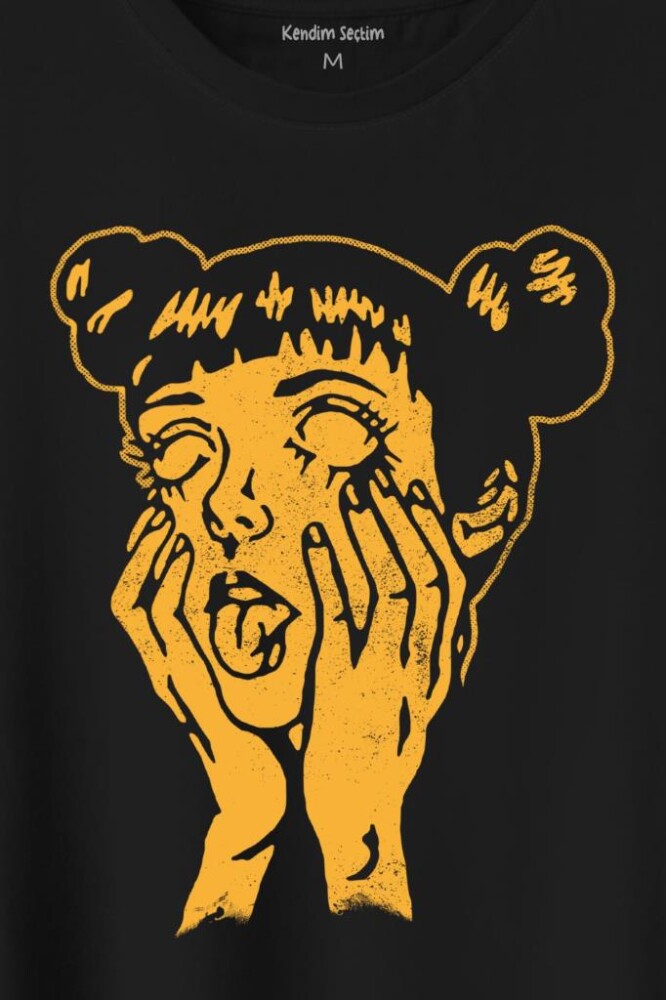 Psyco Manga Gothic Dark Baskılı Tişört Unisex T-Shirt (1)