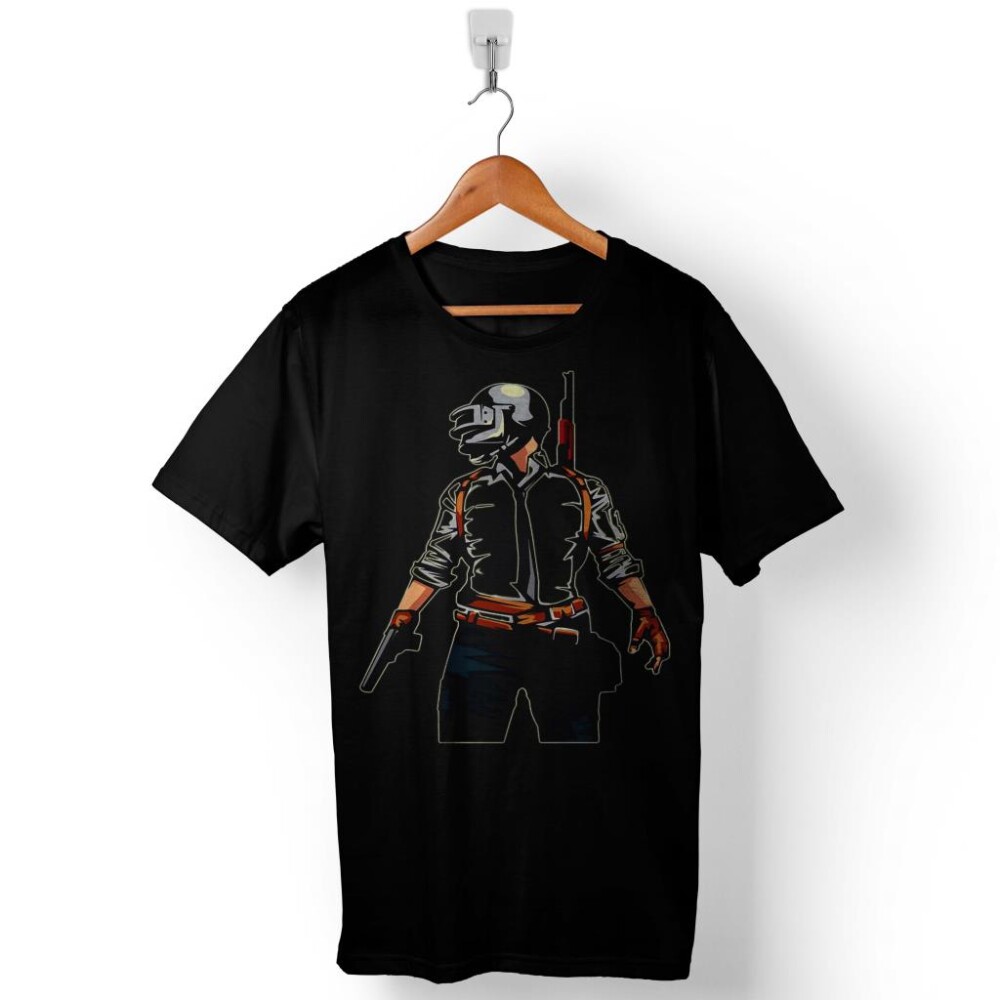 Pubg Playerunknown'S Battlegrounds Logo Baskılı Tişört Unisex T-Shirt - 1