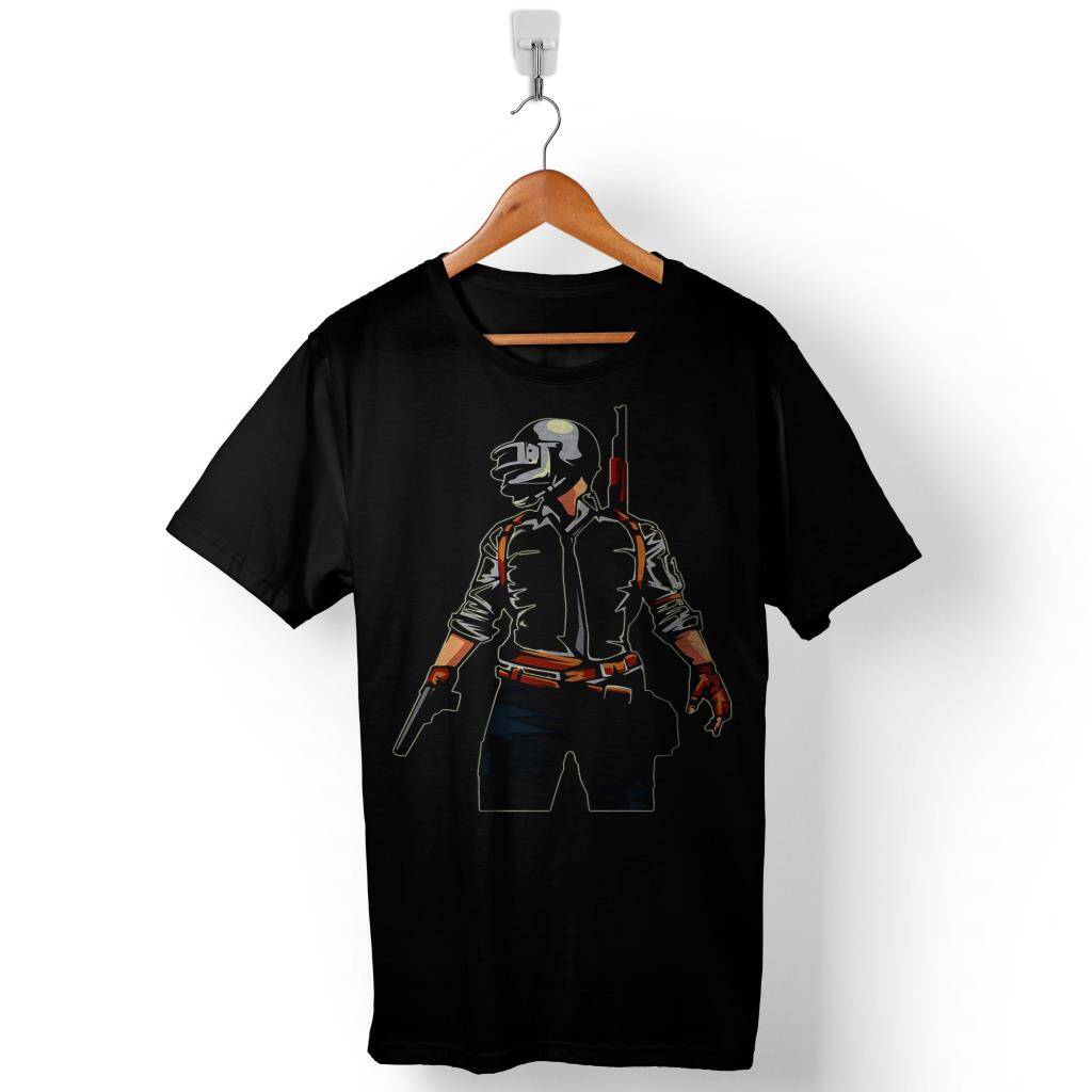 Pubg Playerunknown'S Battlegrounds Logo Baskılı Tişört Unisex T-Shirt - 1