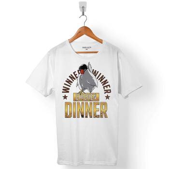 PUBG PLAYERUNKNOWN'S WINNER CHICKEN DINNER LOGO 2 ERKEK TİŞÖRT - 1