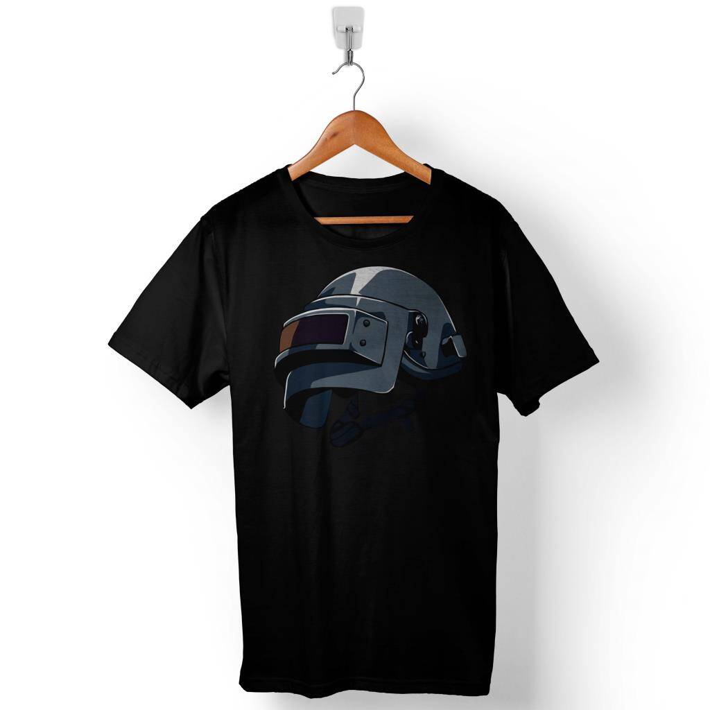 Pubg Pub G Kask Helmet Miğferi Baskılı Tişört Unisex T-Shirt - 1